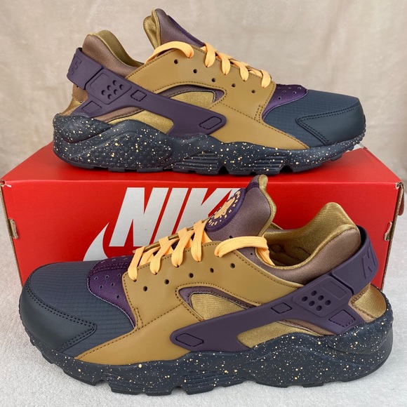purple and gold huaraches